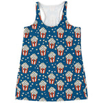 Cute Popcorn Box Pattern Print Women's Racerback Tank Top