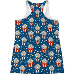 Cute Popcorn Box Pattern Print Women's Racerback Tank Top