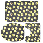 Cute Popcorn Pattern Print 3 Piece Bath Mat Set