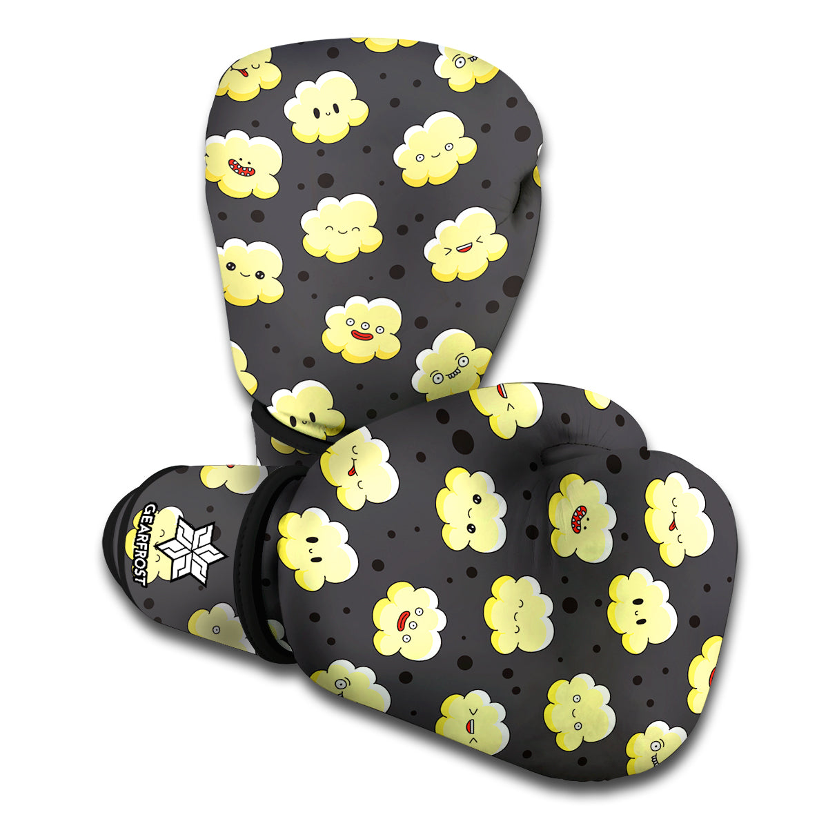 Cute Popcorn Pattern Print Boxing Gloves
