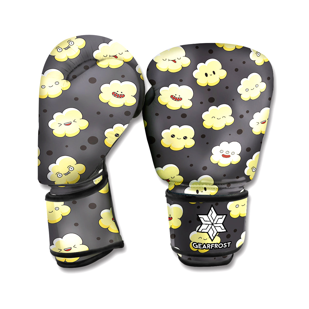Cute Popcorn Pattern Print Boxing Gloves