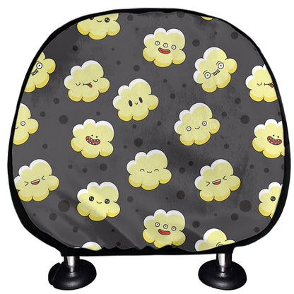 Cute Popcorn Pattern Print Car Headrest Covers