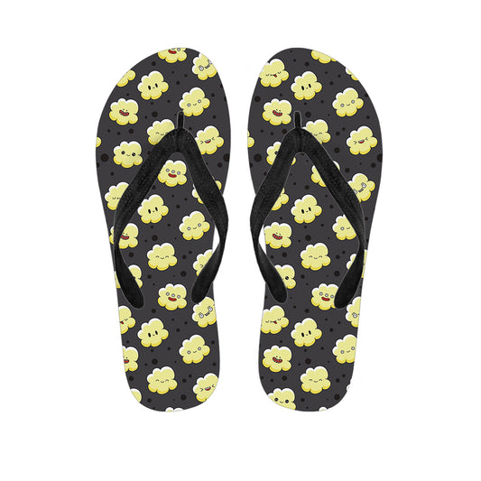 Cute Popcorn Pattern Print Flip Flops