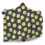 Cute Popcorn Pattern Print Hooded Blanket