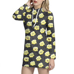 Cute Popcorn Pattern Print Hoodie Dress