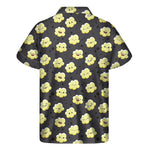 Cute Popcorn Pattern Print Men's Short Sleeve Shirt