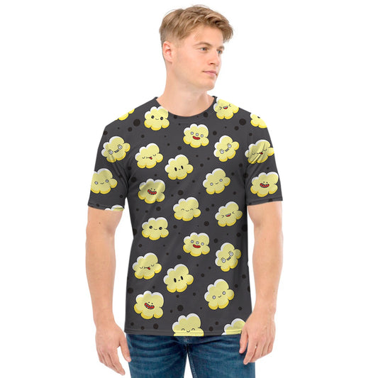 Cute Popcorn Pattern Print Men's T-Shirt