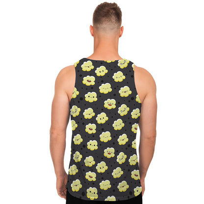 Cute Popcorn Pattern Print Men's Tank Top