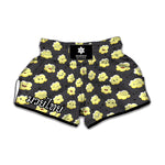 Cute Popcorn Pattern Print Muay Thai Boxing Shorts