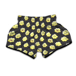 Cute Popcorn Pattern Print Muay Thai Boxing Shorts