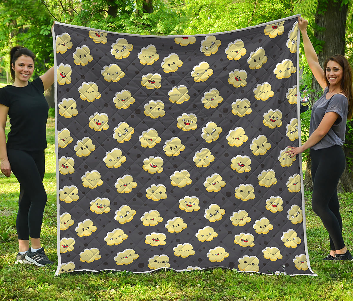 Cute Popcorn Pattern Print Quilt