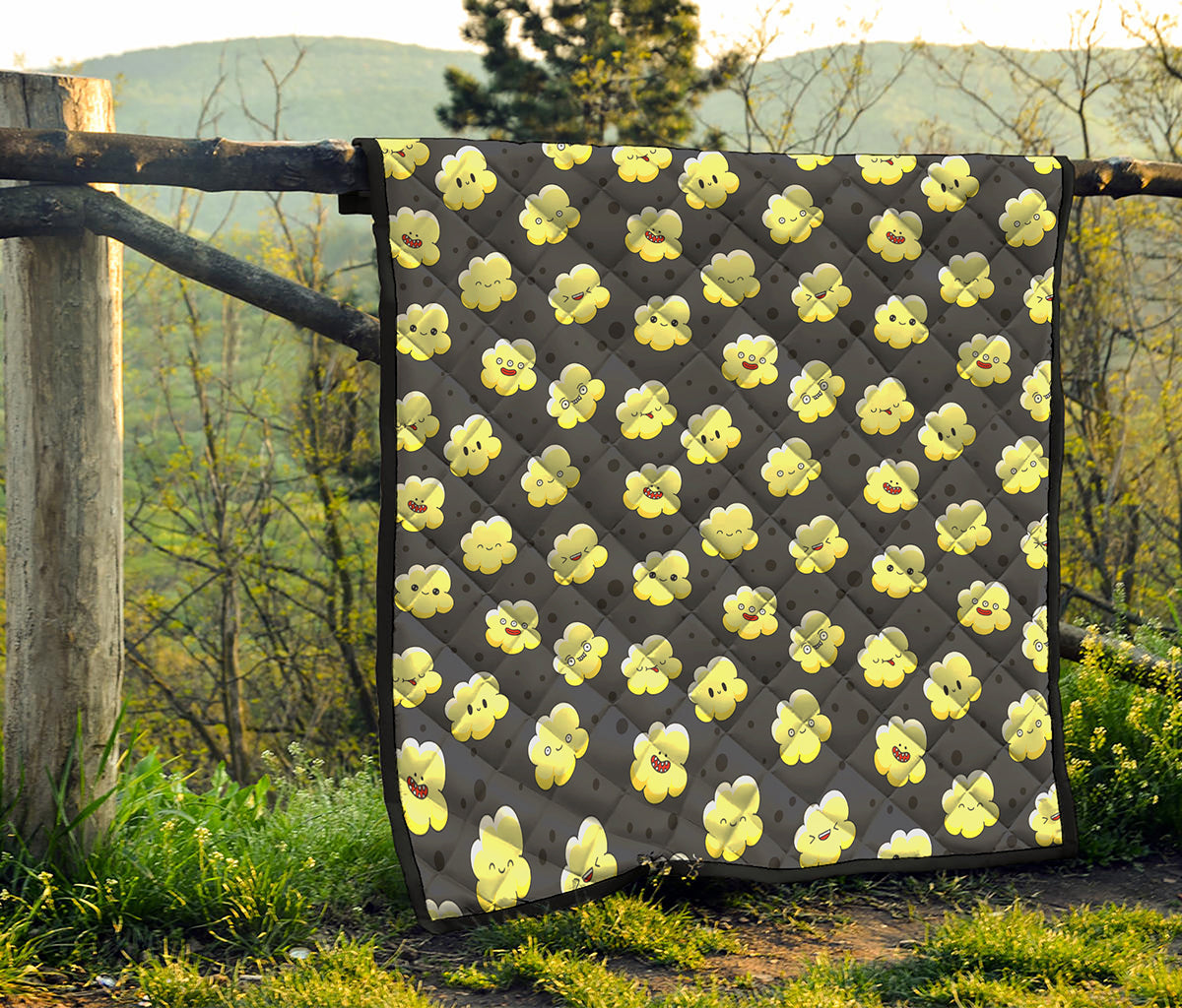 Cute Popcorn Pattern Print Quilt