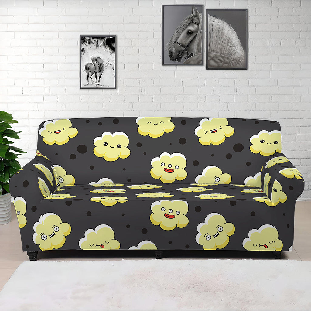 Cute Popcorn Pattern Print Sofa Cover
