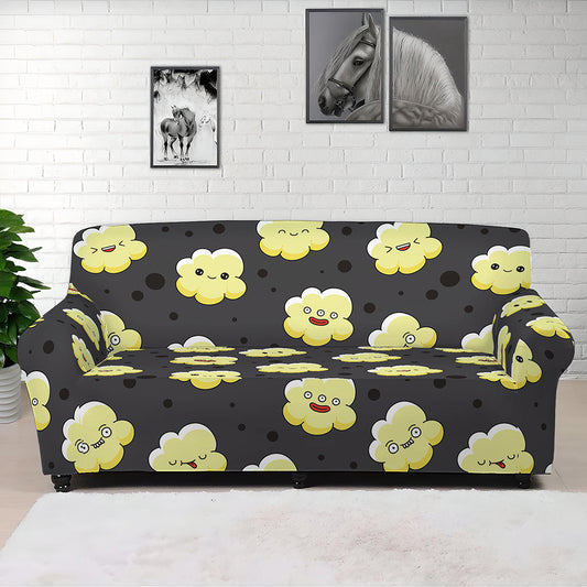 Cute Popcorn Pattern Print Sofa Cover