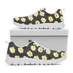 Cute Popcorn Pattern Print White Sneakers
