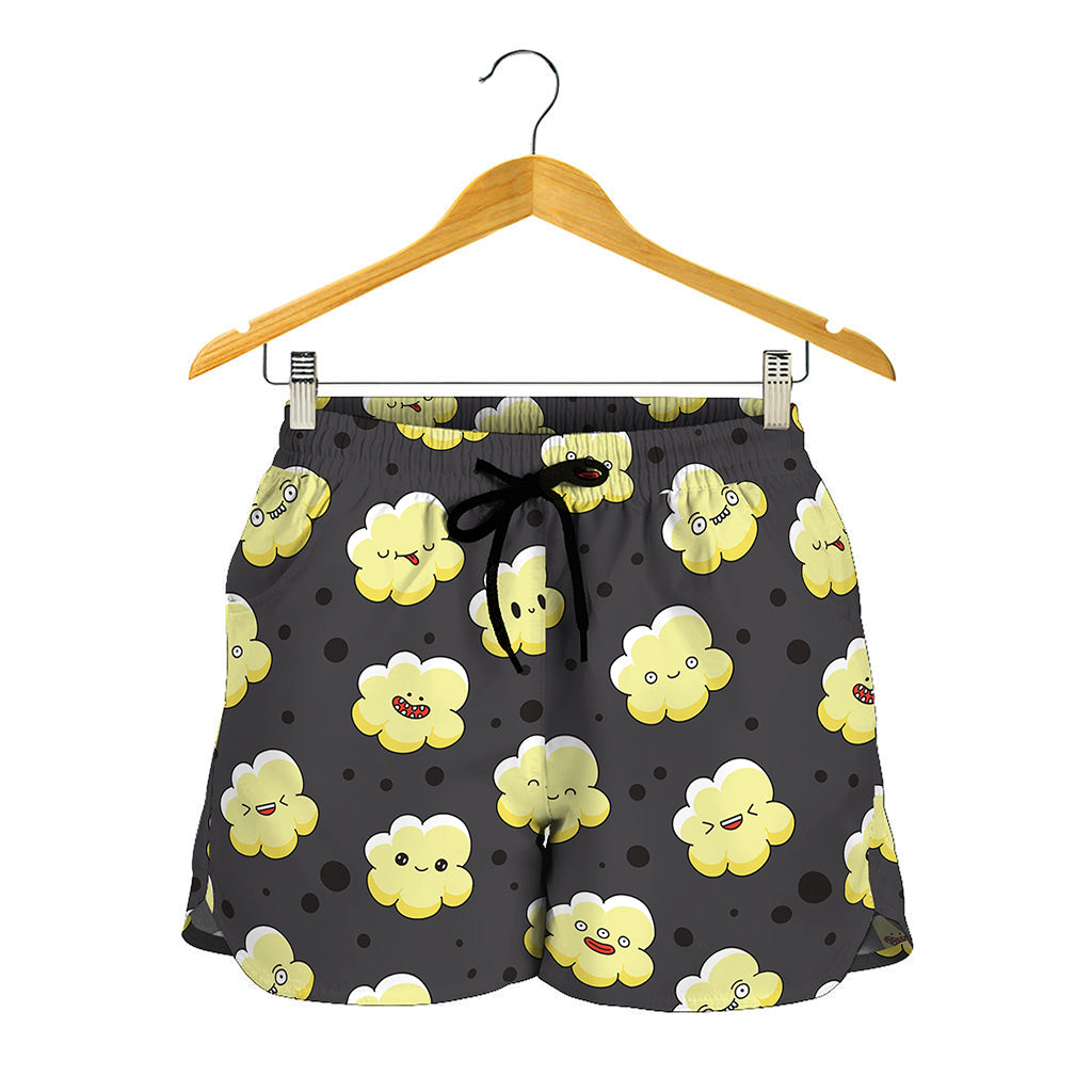 Cute Popcorn Pattern Print Women's Shorts
