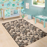 Cute Pug Pattern Print Area Rug