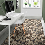 Cute Pug Pattern Print Area Rug