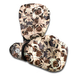 Cute Pug Pattern Print Boxing Gloves