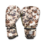 Cute Pug Pattern Print Boxing Gloves