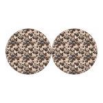 Cute Pug Pattern Print Car Coasters