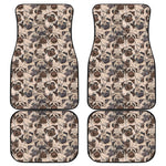 Cute Pug Pattern Print Front and Back Car Floor Mats