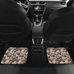 Cute Pug Pattern Print Front and Back Car Floor Mats
