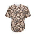 Cute Pug Pattern Print Men's Baseball Jersey