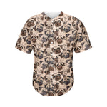 Cute Pug Pattern Print Men's Baseball Jersey