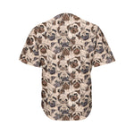 Cute Pug Pattern Print Men's Baseball Jersey