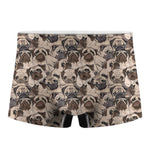 Cute Pug Pattern Print Men's Boxer Briefs