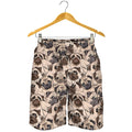 Cute Pug Pattern Print Men's Shorts