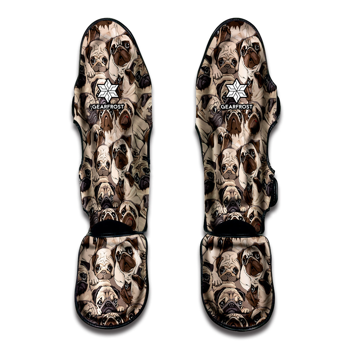 Cute Pug Pattern Print Muay Thai Shin Guard