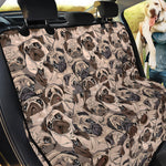 Cute Pug Pattern Print Pet Car Back Seat Cover