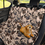Cute Pug Pattern Print Pet Car Back Seat Cover