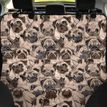 Cute Pug Pattern Print Pet Car Back Seat Cover