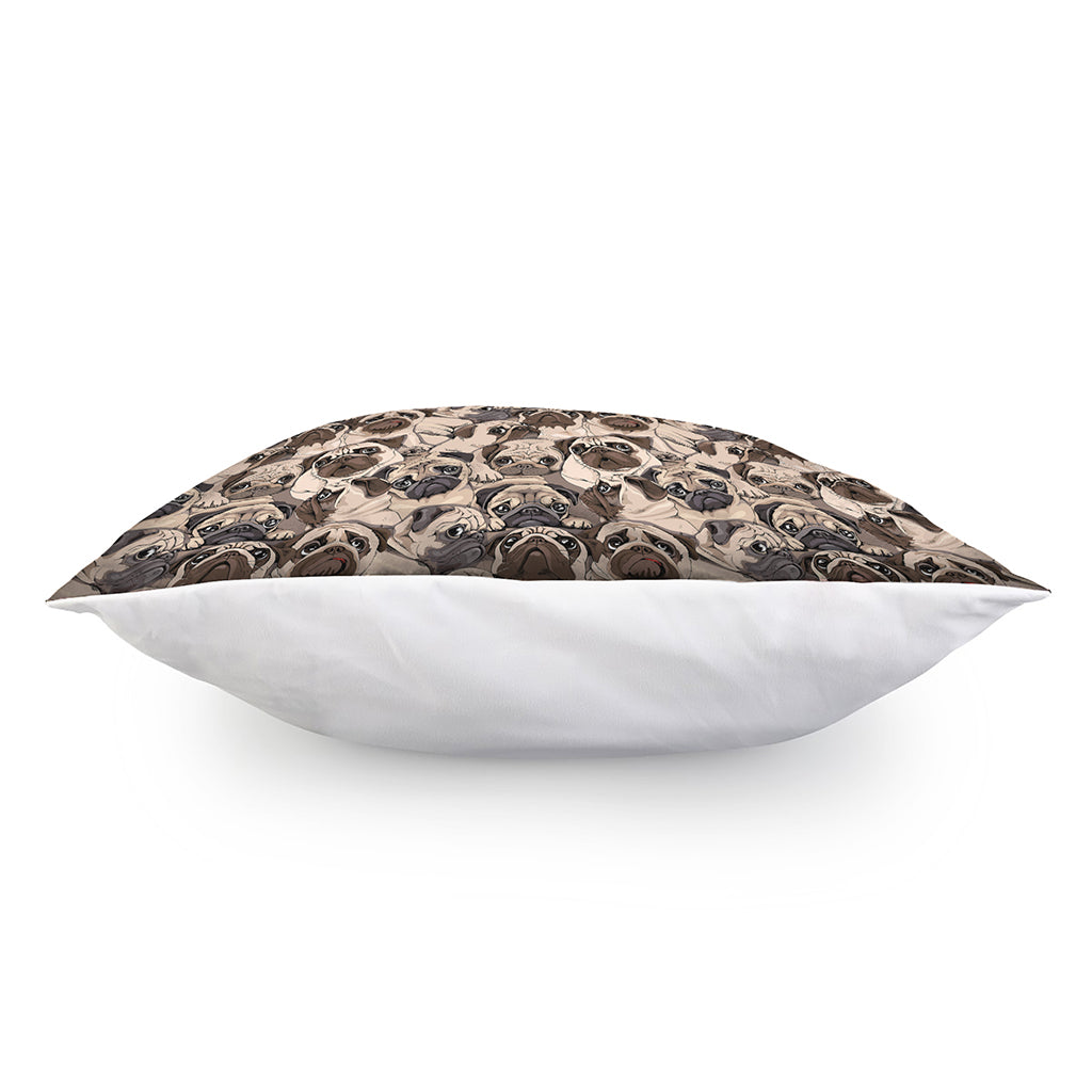 Cute Pug Pattern Print Pillow Cover