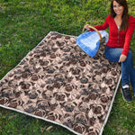 Cute Pug Pattern Print Quilt