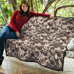 Cute Pug Pattern Print Quilt
