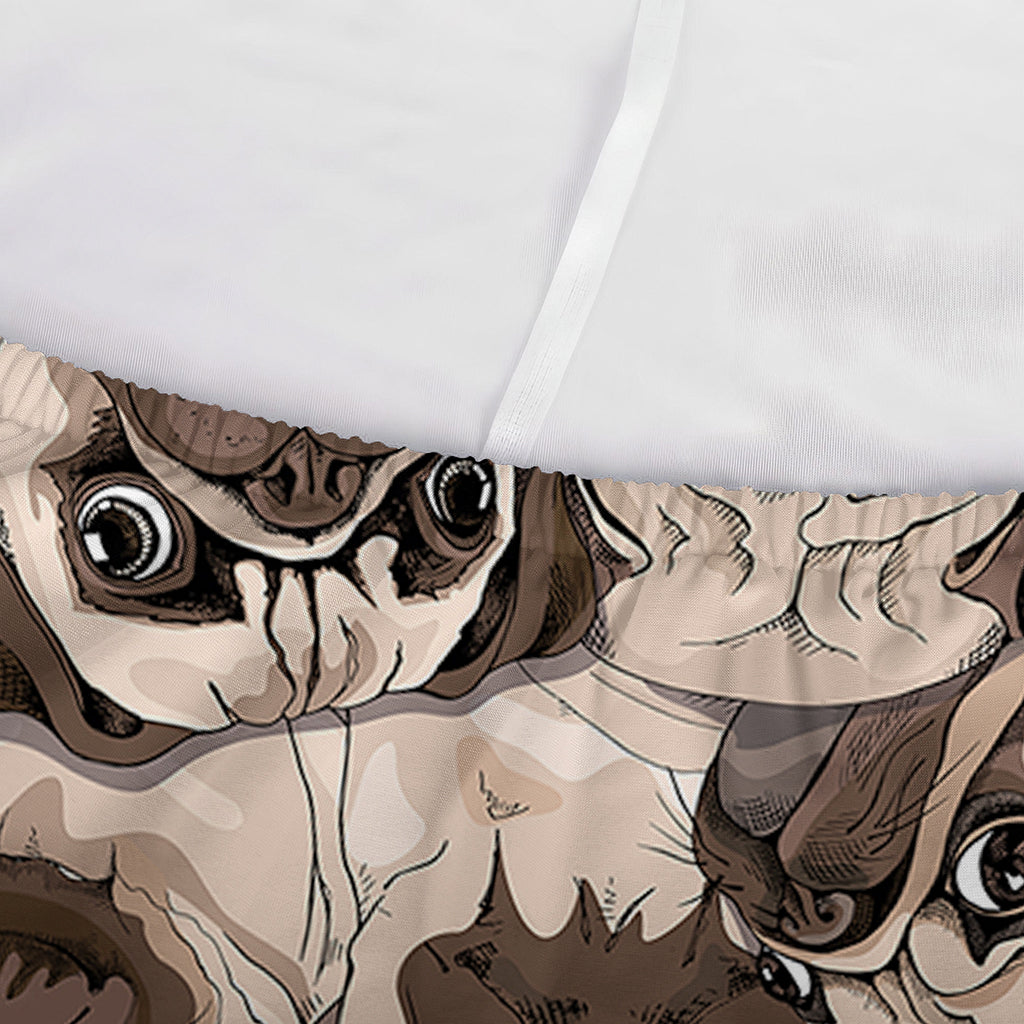 Cute Pug Pattern Print Sofa Cover