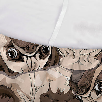 Cute Pug Pattern Print Sofa Cover