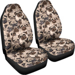 Cute Pug Pattern Print Universal Fit Car Seat Covers