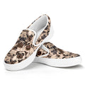 Cute Pug Pattern Print White Slip On Sneakers