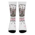 Cute Pug With Glasses Print Crew Socks