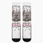 Cute Pug With Glasses Print Crew Socks