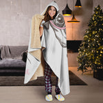 Cute Pug With Glasses Print Hooded Blanket