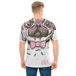 Cute Pug With Glasses Print Men's T-Shirt