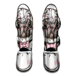 Cute Pug With Glasses Print Muay Thai Shin Guard