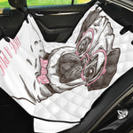Cute Pug With Glasses Print Pet Car Back Seat Cover