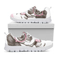 Cute Pug With Glasses Print White Running Shoes